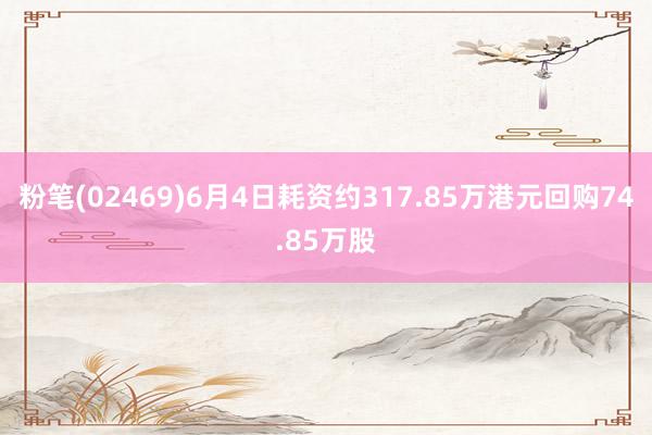 粉笔(02469)6月4日耗资约317.85万港元回购74.85万股