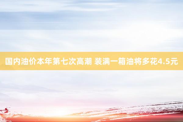 国内油价本年第七次高潮 装满一箱油将多花4.5元