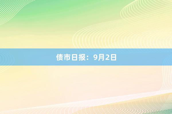 债市日报：9月2日