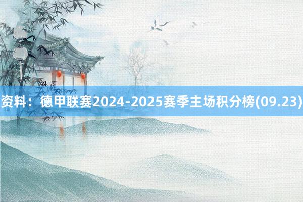 资料：德甲联赛2024-2025赛季主场积分榜(09.23)